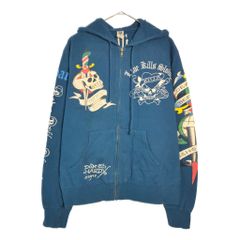 希少サイズ Ed Hardy ジップアップパーカー パープル - メルカリ