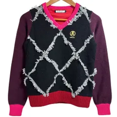 美品 MARK & LONA マークアンドロナ Diamond Mane Vee Neck Sweater 長袖 ニット セーター MLW-1D-AB06 サイズ36 マルチカラー レディース 古着 中古 USEDのサムネイル