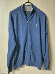 (正規品) POLO ポロ ニットジップアップ セーター コットンジップアップ ラルフローレン ラージ