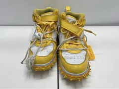 NIKE × OFF-WHITE ナイキ × オフホワイト Air Force 1 Mid SP LTHR エアフォースワン スニーカー DR0500-101 サイズ27.5cm イエロー 
