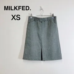 MILKFED. 膝丈スカート グレー 前スリット スカート ヘリンボーン 多用途 オフィスカジュアル カジュアル レディース XSのサムネイル