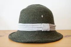 KBF　東洋ハット　メンズ・紳士　中折れハット　サイズ５７cm〜５９cm　キャップ　帽子　緑色　ウール　[[3.3.]]