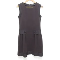 良品 FOXEY フォクシー クラシカルドール ノースリーブ ひざ丈 ワンピース 29886 サイズ38 ブラウン レディース 古着 中古 USED