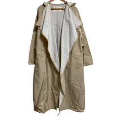 美品 Grace Class グレースクラス MANTECO バイカラーWクロスコート フーデッド ガウンコート サイズ36 ベージュ レディース 古着 中古 USEDのサムネイル