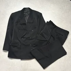 スーツセットアップ ダブルブレスト ブラックフォーマル ウール 背抜き 礼服 喪服 冠婚葬祭 お洒落 カジュアル 万能 BE5 Lサイズ相当 YY260209
