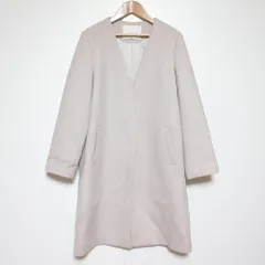 良品 ANAYI アナイ ノーカラーコート 38 ピンクベージュ レディース 古着 中古 USED