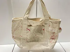 tembea クリーム色 ペインター トートバッグ キャンバス生地 布 大きめ