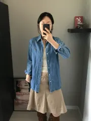 ポロ ラルフローレン ポニーロゴ デニム ライトブルー シャツ