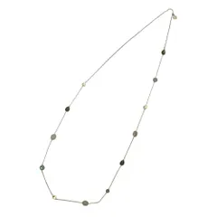 美品 AZUNI LONDON アズニ ロンドン マルチストーンネックレス シルバーカラー×マルチカラー レディース 古着 中古 USED