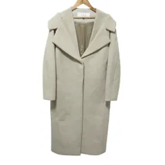 良品 LE CIEL BLEU ルシェルブルー ビッグカラー ウールロングコート 36 ライトベージュ レディース 古着 中古 USED