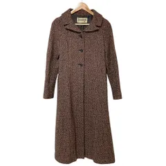 美品 Jocomomola ホコモモラ Aライン ツイード コート 40 ブラウン レディース 古着 中古 USEDのサムネイル