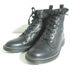 美品 Au BANNISTE オゥバニスター ラバーソール編上げブーツ サイズ36 23cm相当 ブラック レディース 古着 中古 USED