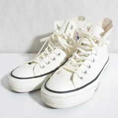 良品 CONVERSE コンバース MADE IN JAPAN CANVAS ALL STAR J HI オールスター スニーカー 8UHR サイズ7 25.5cm ホワイト レディース 古着 中古 USED
