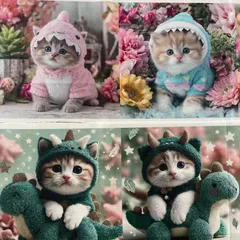 パネル生地　在庫処分‼️ 猫16柄　406