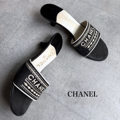 CHANEL CCロゴ ココマーク レザー サンダル ブラック 23㎝ - メルカリ