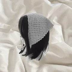 ハンドメイド バブーシュカ シンプル オフホワイト 春夏
