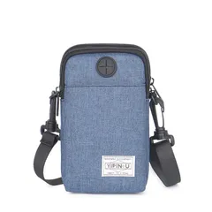 【新品】 [SimonJp] スマホバッグ 多機能 スマホポーチ ショルダー付 携帯入れ 斜め掛け 小物入れ パスポートケース スキミング防止 防水 トラベル 旅行 首掛け 首下げ ネイビー 0