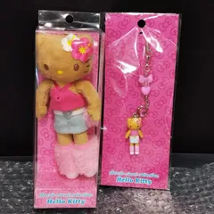 【D36899】（未開封品）サンリオ ハローキティ コギャル ぬいぐるみ＆ストラップ セット