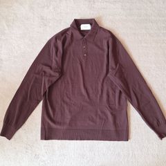 Papas+ JOHN SMEDLEY 長袖ポロニット ブラウン - メルカリ