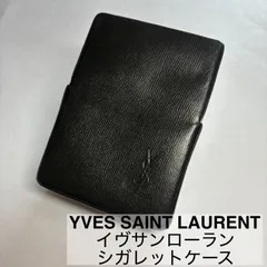 YVES SAINT LAURENT/イヴサンローラン/シガレットケース/たばこケース/タバコ入れ/煙草ケース/ヴィンテージ/小物入れ/マルチケース/レザー/ブラック　　　【SH206】