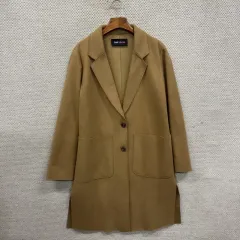 ヴィンテージ ボタン ウール ロング コート ジャケット F M11206