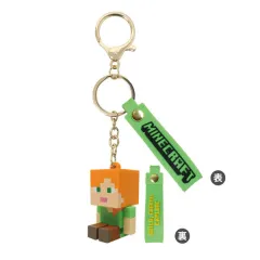新品 Minecraft（マインクラフト） アレックス マスコット キーホルダー キーリング グッズ