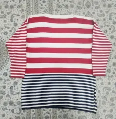 ベネトン ストライプ 長袖 Tシャツ (55号まで)