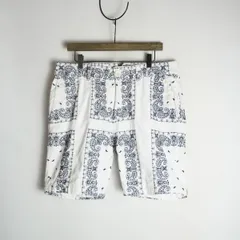 TMT ティーエムティー ペイズリー ショート ハーフ パンツ ショーツ バンダナ 刺繍 TSP-S1804 白 サイズL 1326Q★4のサムネイル