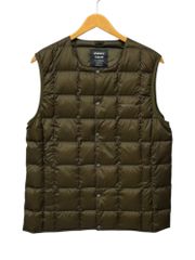 GRAMICCI×TAION インナーダウンベスト ベージュ XS クルーネック 