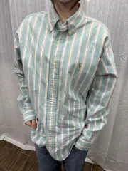 00s ポロ ラルフローレン ストライプ コットン シャツ