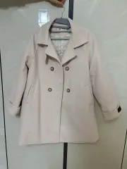 アイボリー ダブルボタン コート