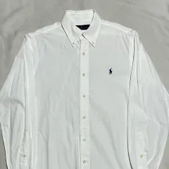 15-32/33 POLO RALPH LAUREN 白 コットン シャツ