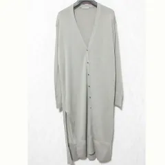 美品 22AW theory luxe セオリーリュクス NORFOLK OLGA ウール ロングカーディガン サイズ38 グレージュ レディース 古着 中古 USED