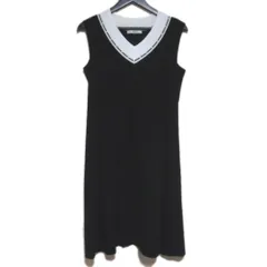 美品 Rene ルネ フェイクパール装飾 ノースリーブ ニット ワンピース