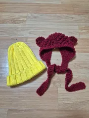 キッズレディースニット帽子2種