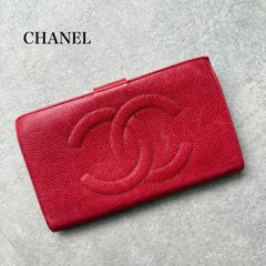 シャネル キャビアスキン デカココ 長財布 ギャラ付 ピンク CHANEL