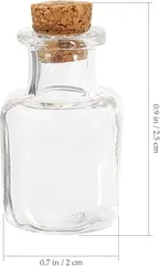 透明 ガラス小瓶 10個セット コルク栓付き | ミニボトル アソート ウィッシュボトル | DIY ハンドメイド 手芸 アクセサリーパーツ インテリア 結婚式 プチギフト a-730