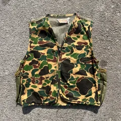 70s Saftbak ダック カモフラージュ ハンティング ベスト