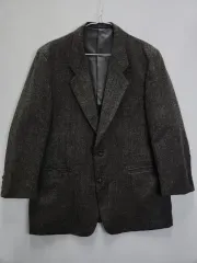 ヴィンテージ Classic オールドマネー ビーズ ウール95 ジャケット グレー