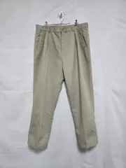 ベージュ ツータック ワイド パンツ メンズ 40インチ 0202