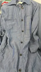 OILILY（オイリリー） デニム シャツ型 ワンピース兼 カーディガン 55 66 サイズ