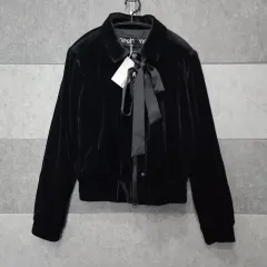 オープンワイワイ(OPEN YY) 24FW レディース ブラック タイ ブルゾン ジャケット (サイズ