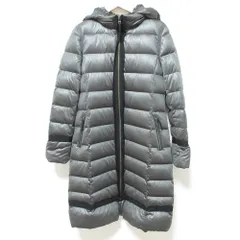 良品 LANVIN en Bleu ランバンオンブルー フーデッド ダウンコート サイズ36 グレー レディース 古着 中古 USEDのサムネイル