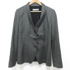 美品 SPORTMAX スポーツマックス ウール バックリボンジャケット 大きいサイズ 48 グレー レディース 古着 中古 USEDのサムネイル