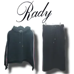 MAB063　Rady セットアップ 上下 ジャケット パーカー ミドル丈 刺繡 タイトスカートのサムネイル