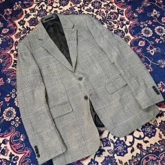 キンロック エンダーソン(Kinloch) ダブルボタン グレー CHECK ブレーザー ジャケット