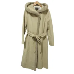 美品 TOCCA トッカ カシミヤブレンド フード付き ベルテッド ロングコート 2 ベージュ レディース 古着 中古 USEDのサムネイル