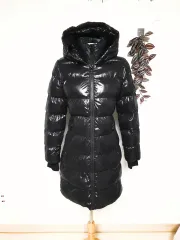 MICHAEL KORS マイケルコース 正規品 ダウンジャケット ロング丈 44 光沢 ブラック XS