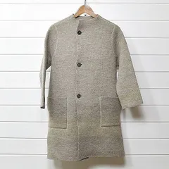 【パラスパレス】美品　ウールコート ヌメ パラスパレス ウール ニット コート 2 グレージュ nume Pal'las