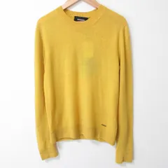良品 DSQUARED2 ディースクエアード カシミヤ100% 長袖 クルーネック ニット カットソー セーター XS マスタード レディース 古着 中古 USEDのサムネイル